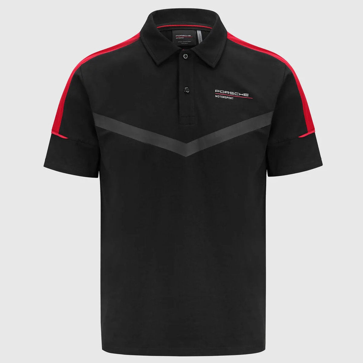 Porsche Motorsport Black Logo Polo Tee Shirt