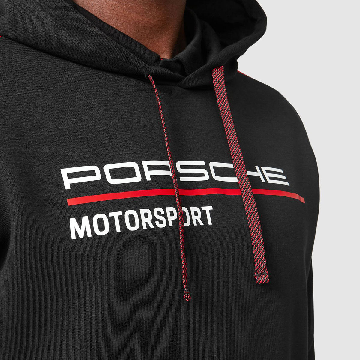 Porsche Motorsport Men’s Black Hoodie Sweatshirt – Official Licensed Mesh-Panel Pullover