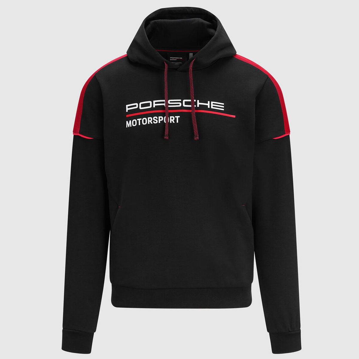 Porsche Motorsport Men’s Black Hoodie Sweatshirt – Official Licensed Mesh-Panel Pullover