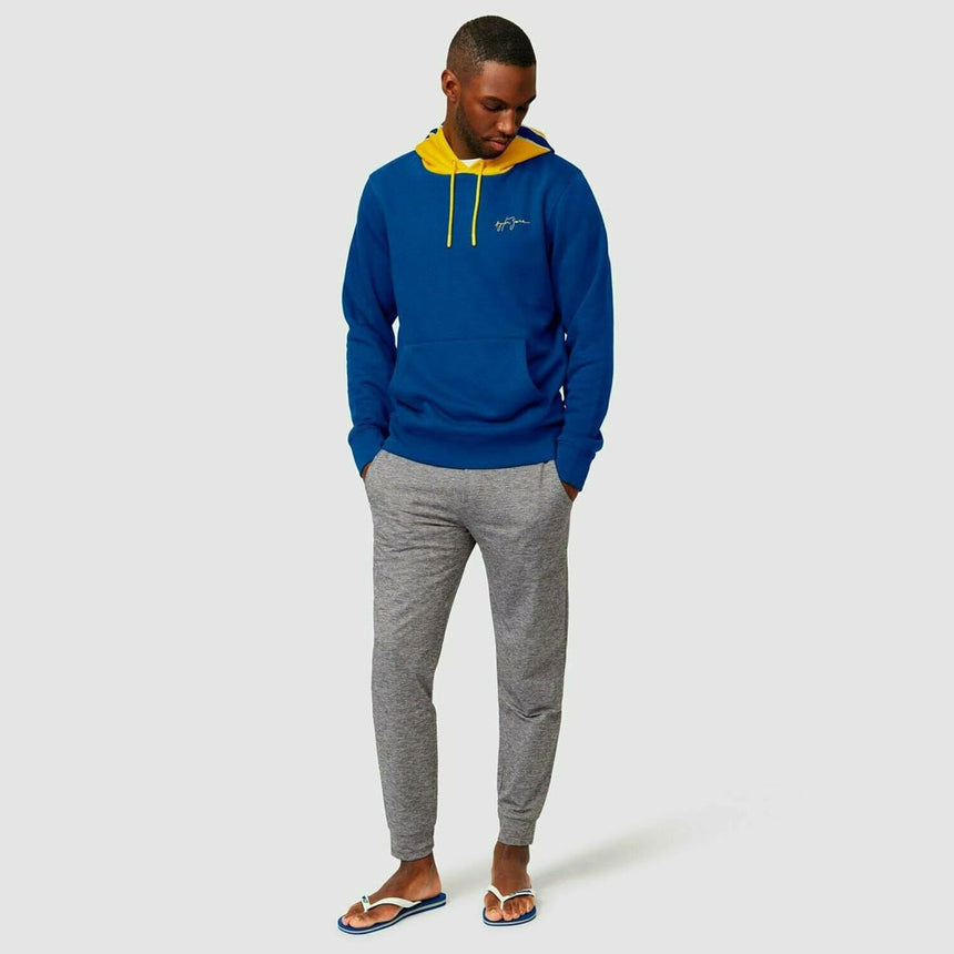 Aytron Senna Fan Wear Mens Stripe Hoodie Navy