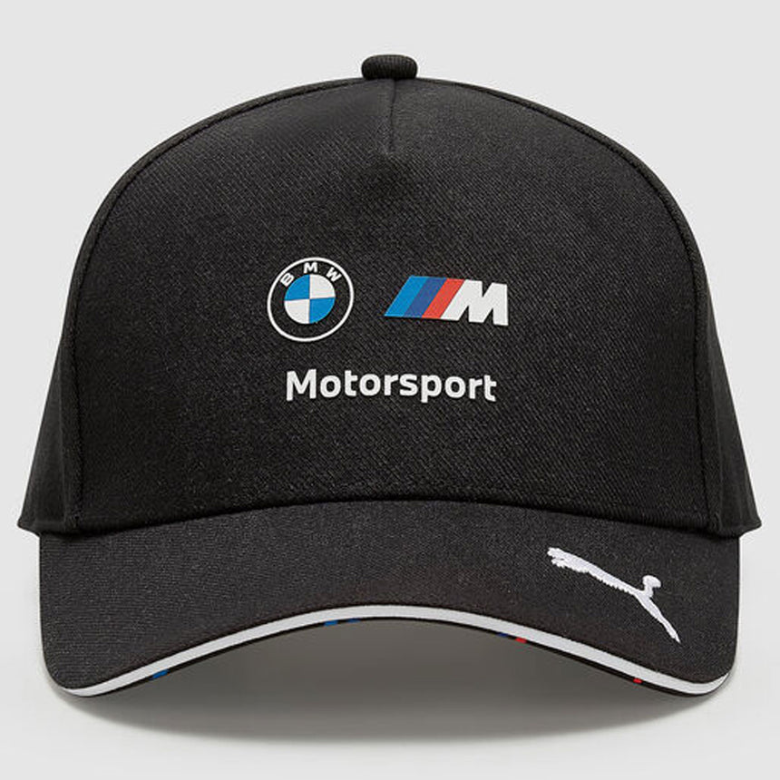 BMW Motorsport Team Cap Official Licensed PUMA Curved Peak Cap, Navy Polyester, Adjustable Snapback