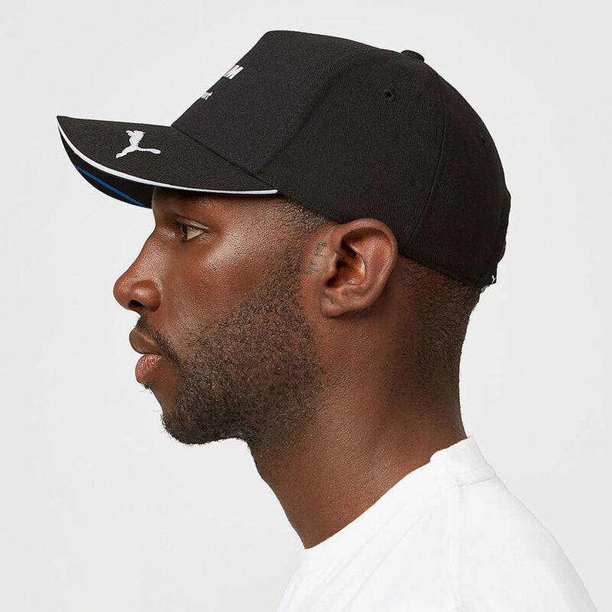 BMW Motorsport Team Cap Official Licensed PUMA Curved Peak Cap, Navy Polyester, Adjustable Snapback