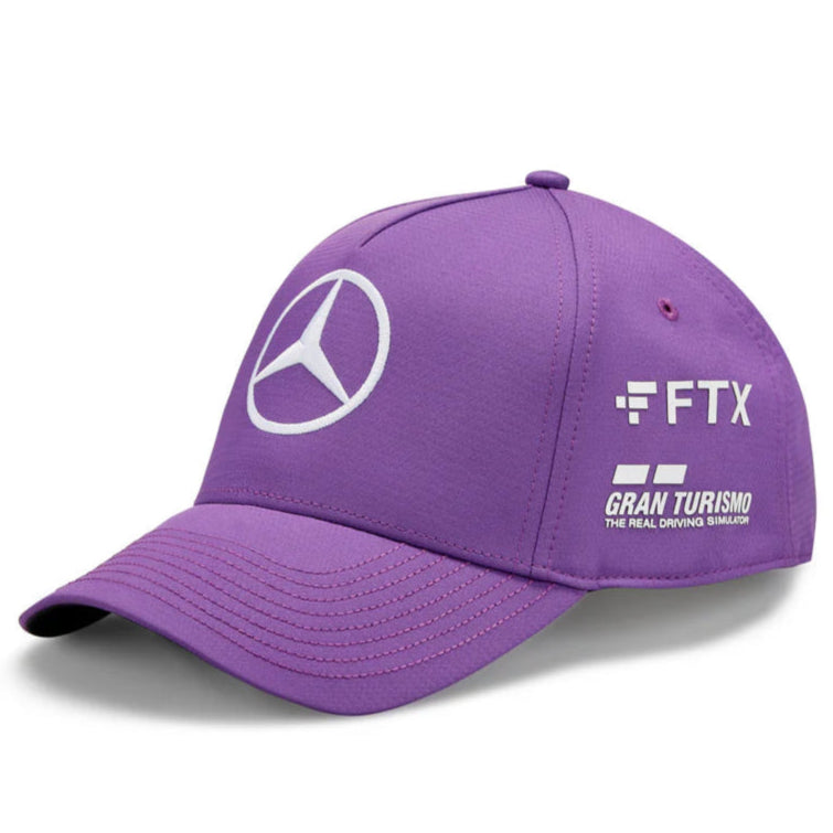 Mercedes Lewis Hamilton Purple Driver Baseball Cap