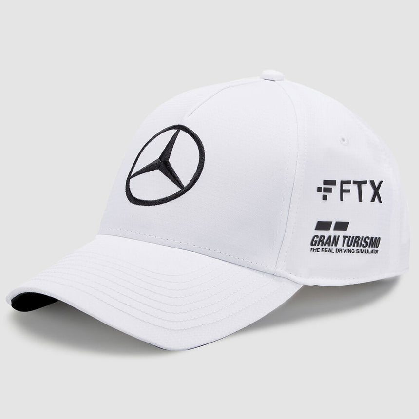 Mercedes Lewis Hamilton White Driver Baseball Cap