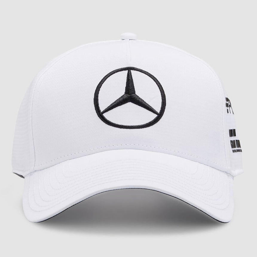 Mercedes Lewis Hamilton White Driver Baseball Cap