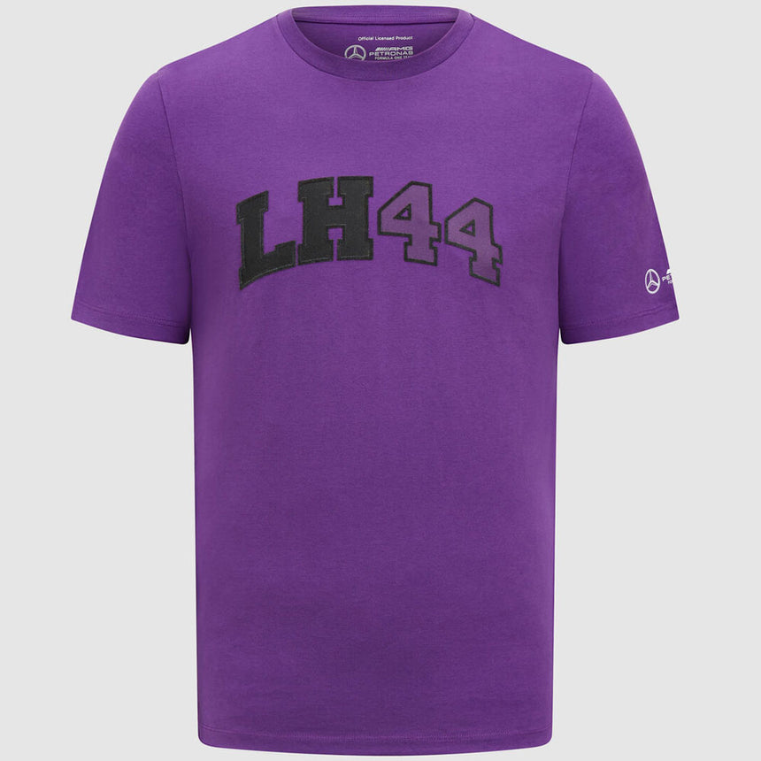 Mercedes AMG Petronas F1 Purple Lewis Hamilton LH44 Logo T-Shirt