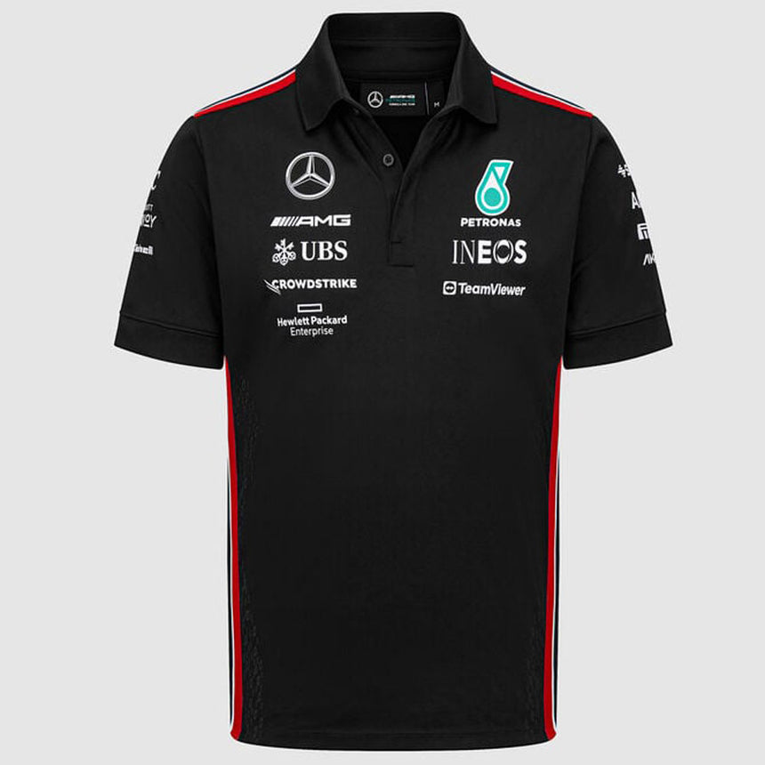 Mercedes AMG Petronas F1 Team 2023 Black Polo Tee Shirt