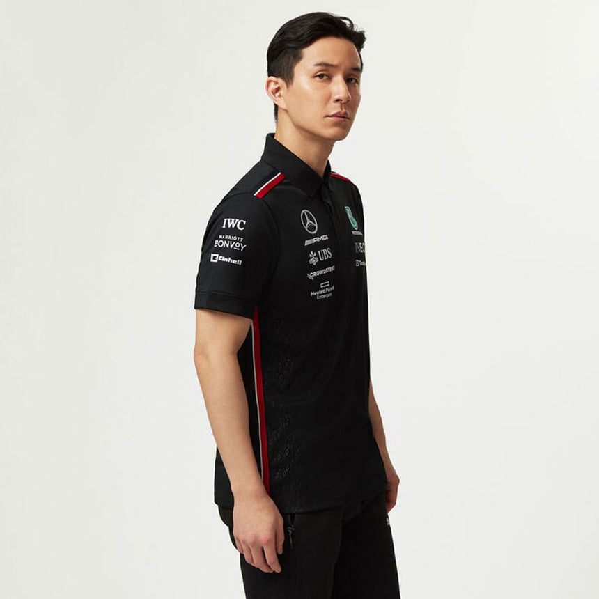 Mercedes AMG Petronas F1 Team 2023 Black Polo Tee Shirt