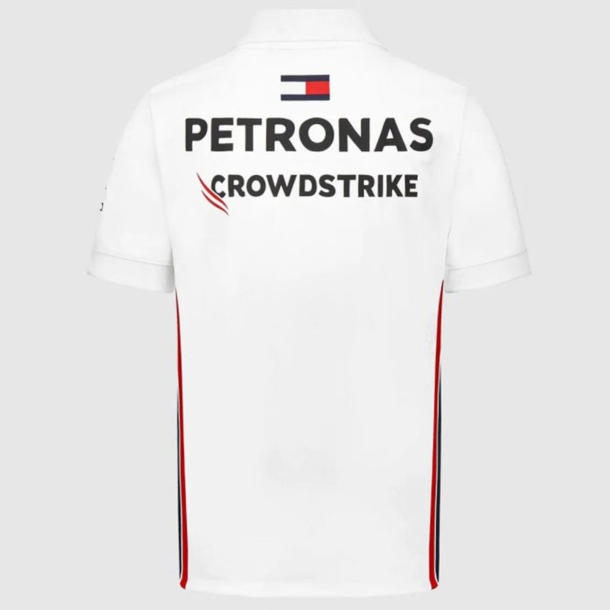 Mercedes AMG Petronas F1 Team 2023 White Driver Polo T-Shirt