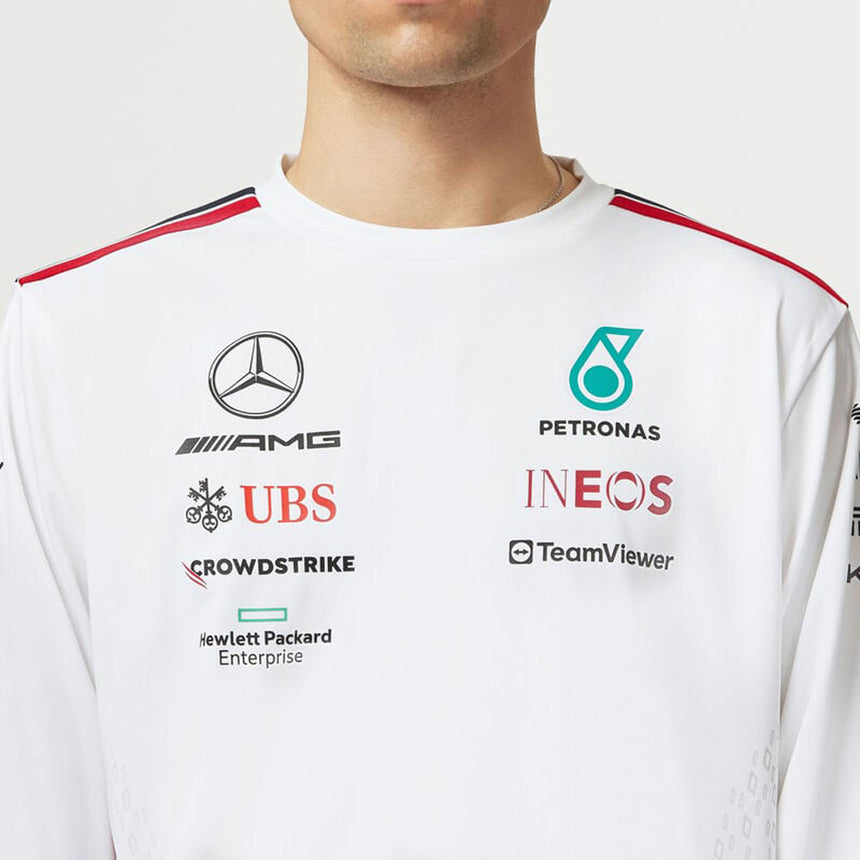 Mercedes AMG Petronas F1 Team Long Sleeve Driver Tee | White