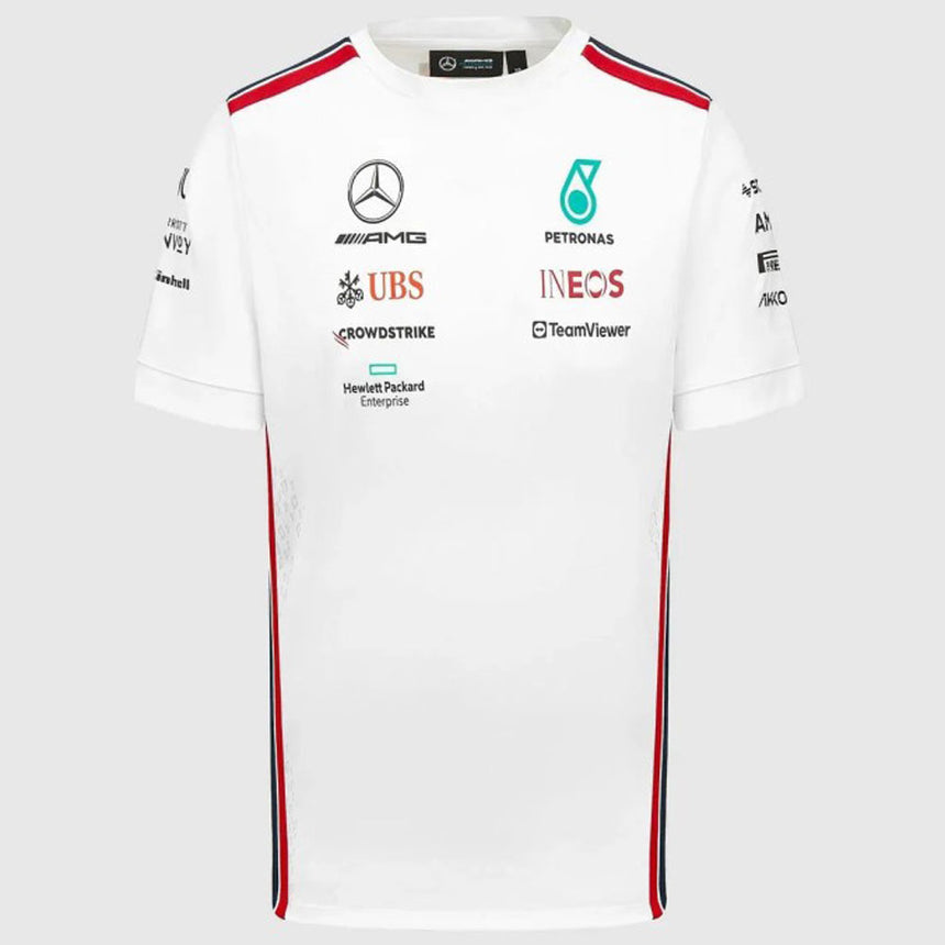 Mercedes AMG Petronas F1 Mens White Driver T-Shirt