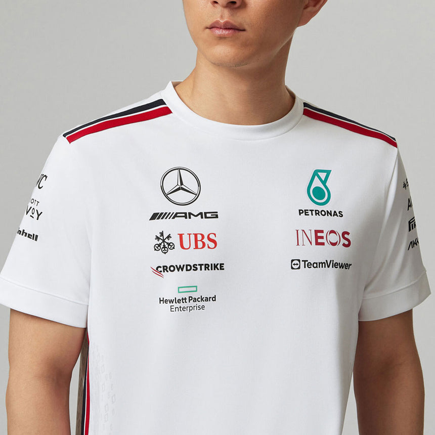 Mercedes AMG Petronas F1 Mens White Driver T-Shirt