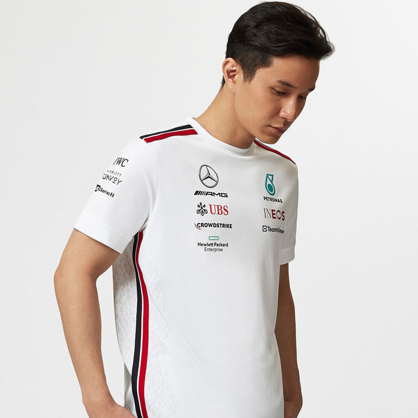 Mercedes AMG Petronas F1 Mens White Driver T-Shirt