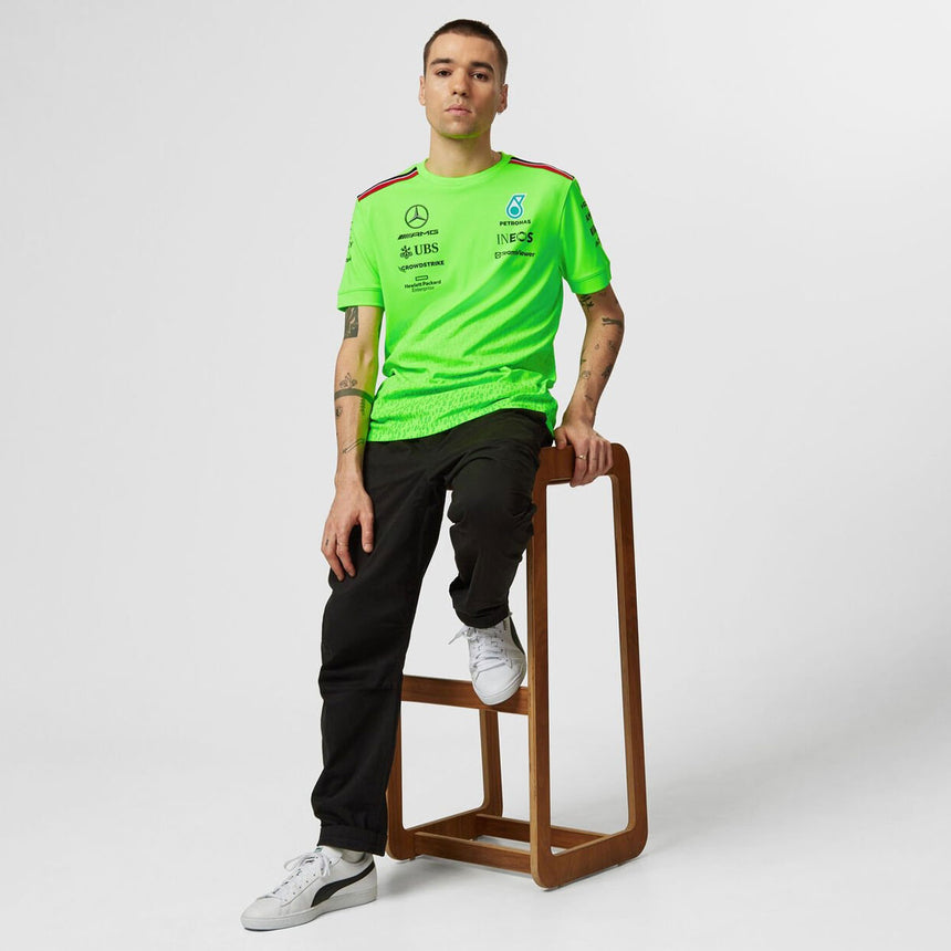 Mercedes AMG Petronas F1 Neon Green Set up Tee Shirt