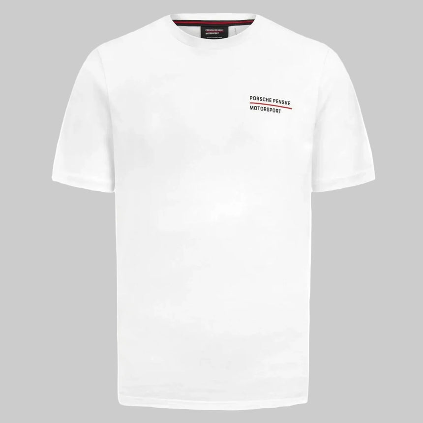 Porsche Motorsport PUMA 2026 Official Penske Team White Car Print Tee Shirt