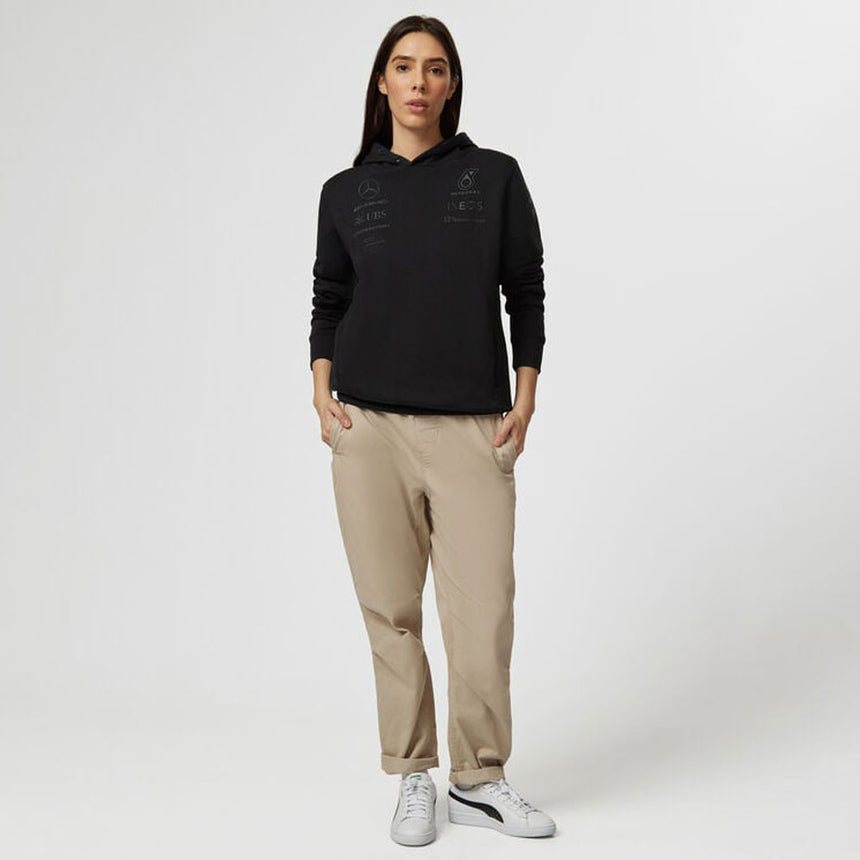 Mercedes AMG Petronas F1 Team Black Stealth Logo Hoodie