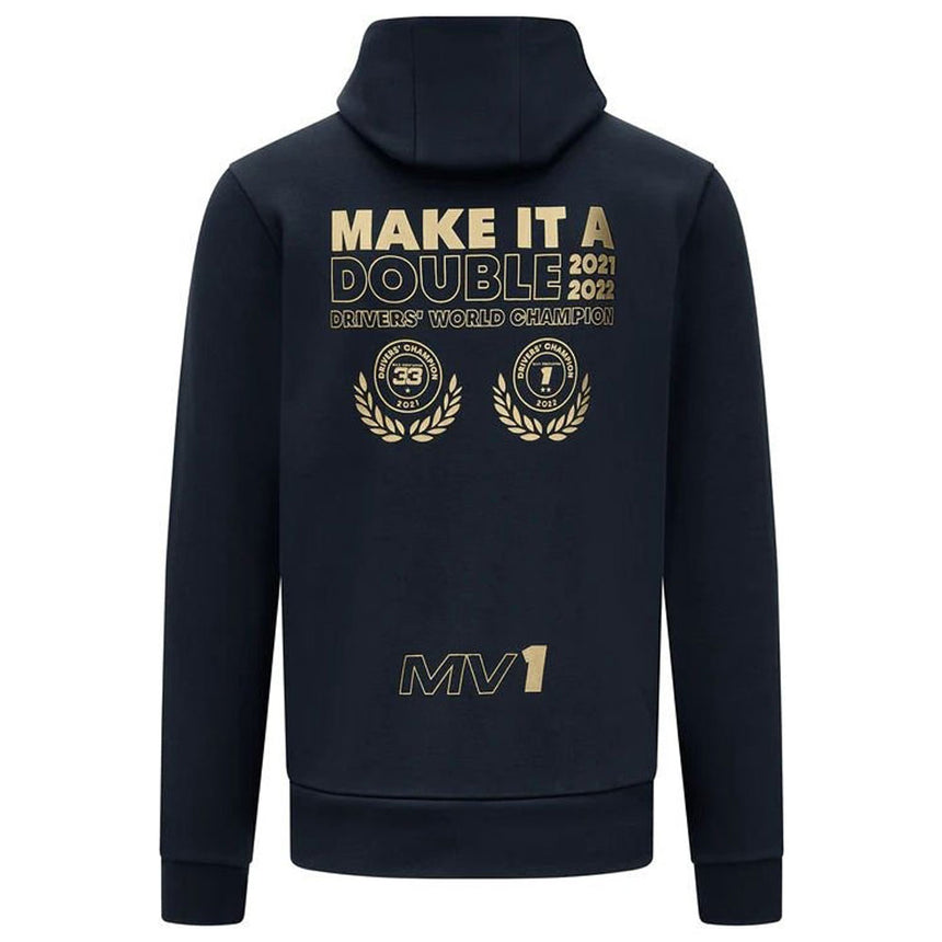 Oracle Red Bull Racing F1 Team Fan Wear 2022 Max Verstappen Champion Hoodie Navy