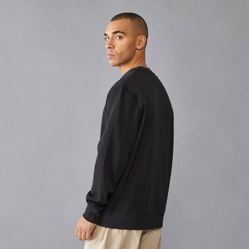 Mercedes AMG Petronas F1 Team Black Crew Neck Front Logo Sweatshirt