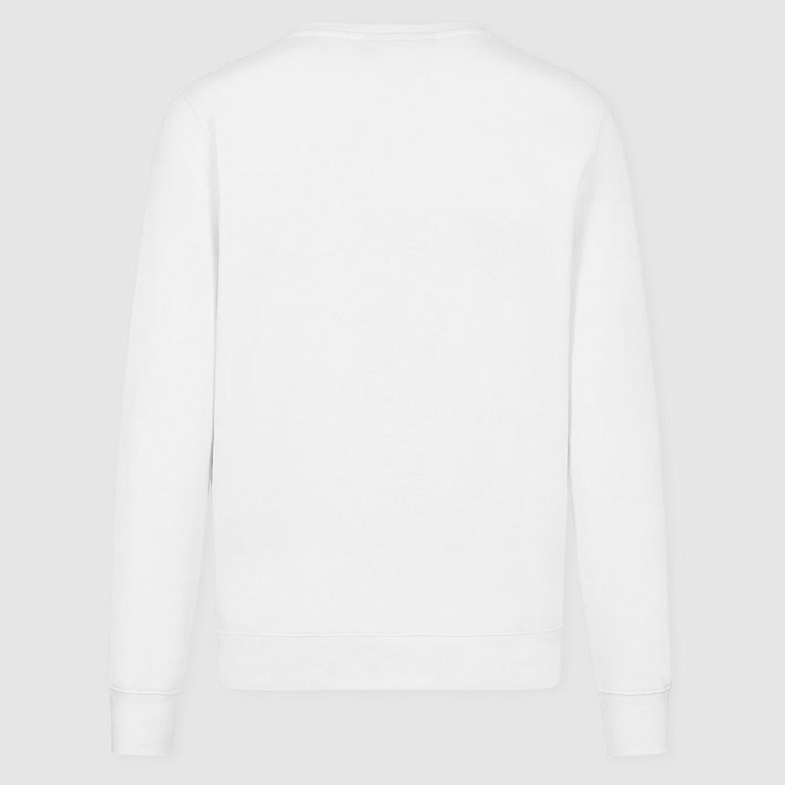 Mercedes AMG Petronas F1 Team White Front Logo Crew Neck Sweatshirt