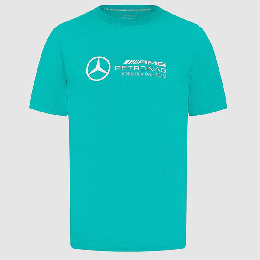 Mercedes AMG Petronas F1 Team FW Mens Large Logo Tee Teal