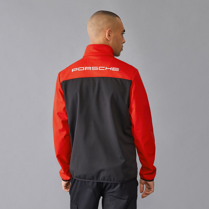 Porsche Motorsport PUMA 2026 Official License Black Travel Softshell Jacket