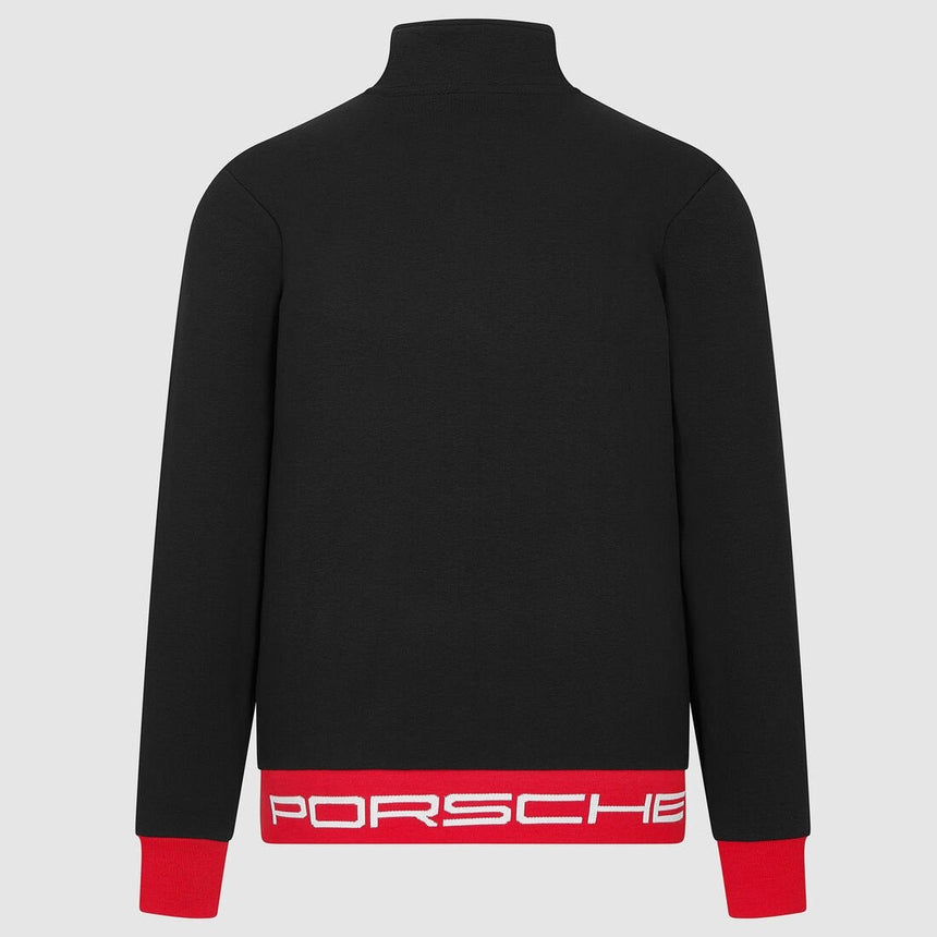 Porsche Motorsport Black Small Logo Fanwear 1/4 Zip Sweatshirt