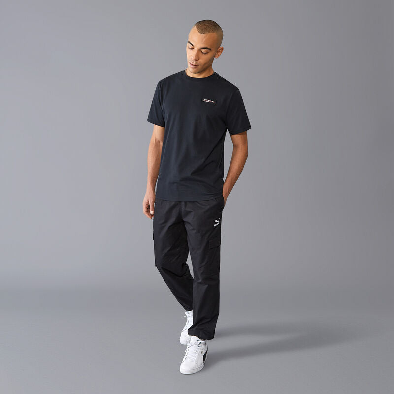 Porsche Motorsport PUMA 2026 Official WEC Le Mans Black Logo Travel Tee Shirt