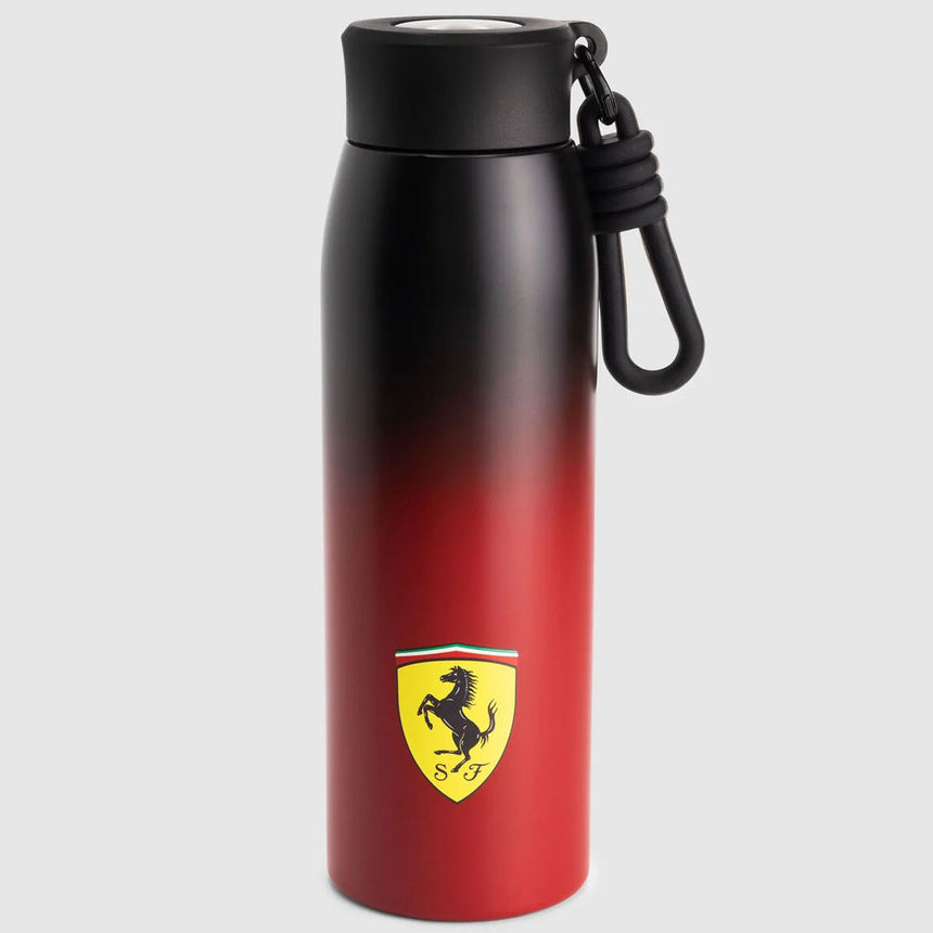 Scuderia Ferrari F1 Puma Matte Red‑to‑Black Gradient Water Bottle 600 ml