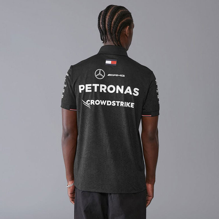 Mercedes AMG Petronas F1 Team Black Pol Tee Shirt