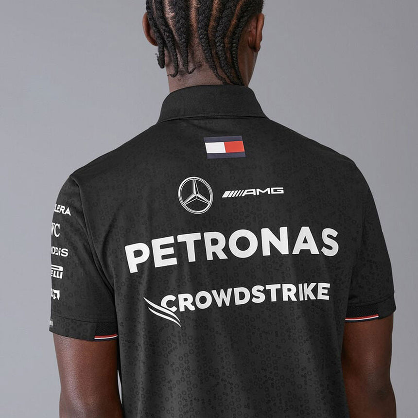 Mercedes AMG Petronas F1 Team Black Pol Tee Shirt