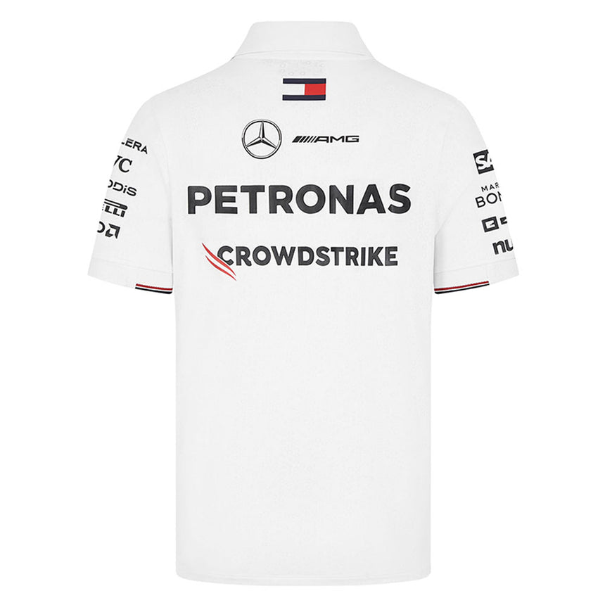 Mercedes AMG Petronas F1 Team 2024 White Polo Tee Shirt