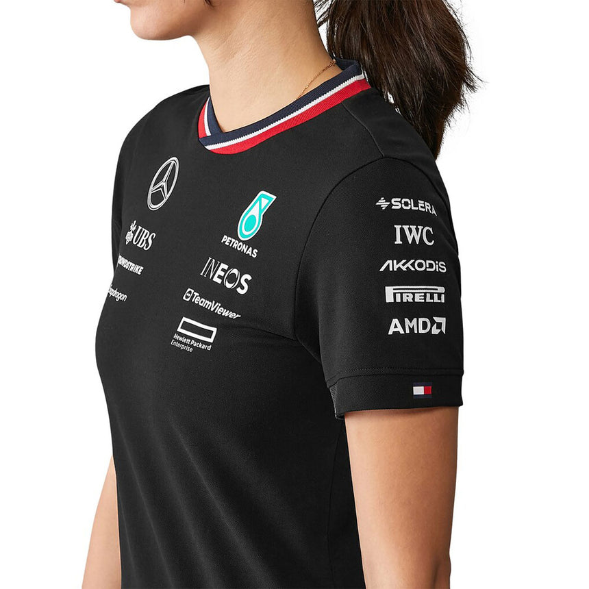 Mercedes AMG Petronas F1 Team Black Ladies Tee Shirt Dress