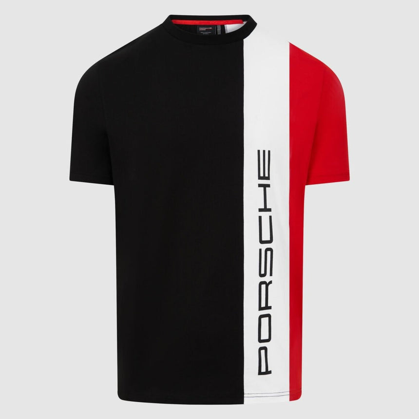 Porsche Motorsport PUMA 2026 Black Stripe Team Travel Tee Shirt