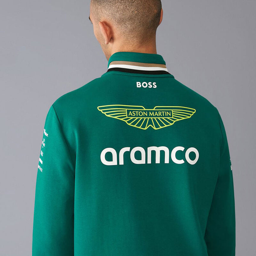 Aston Martin F1 Team Green 1/4 Zip Drivers Sweater