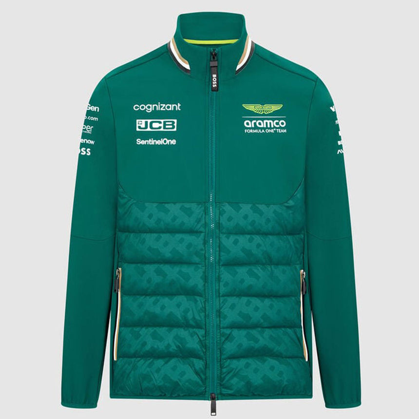 Aston Martin F1 Team Green 2024 Hybrid Padded Softshell Jacket