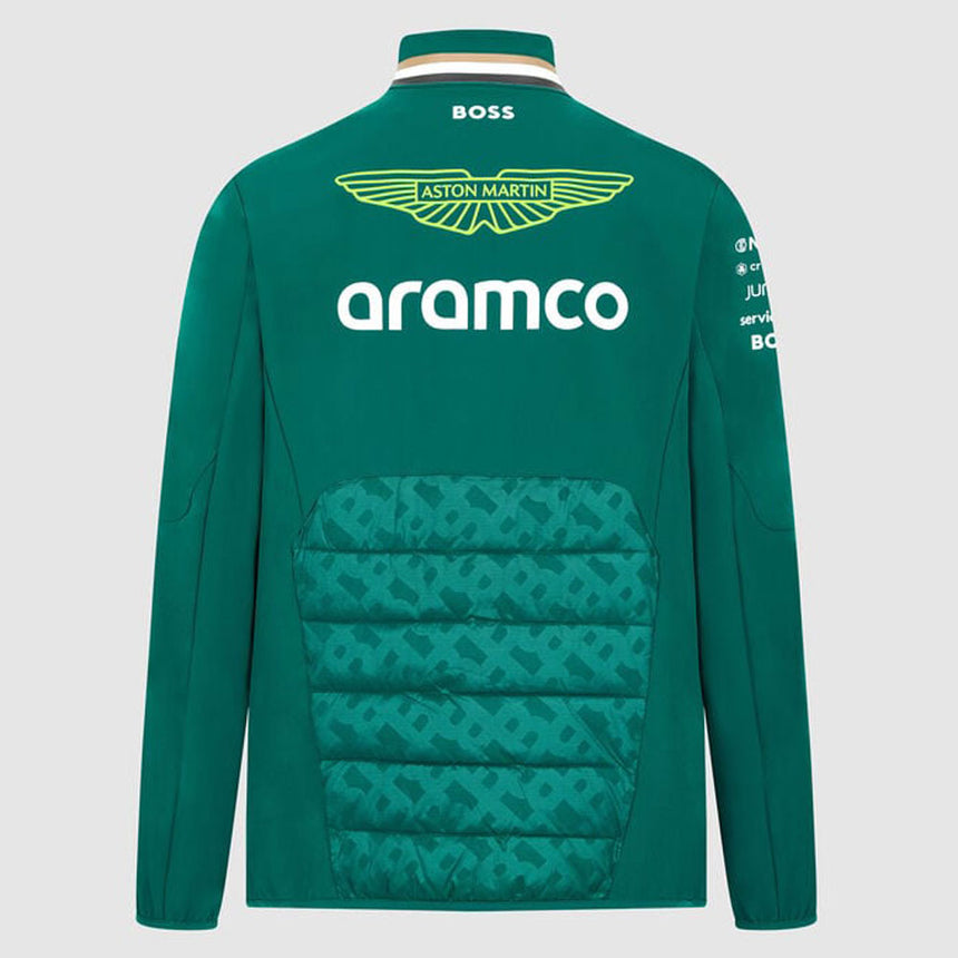 Aston Martin F1 Team Green 2024 Hybrid Padded Softshell Jacket