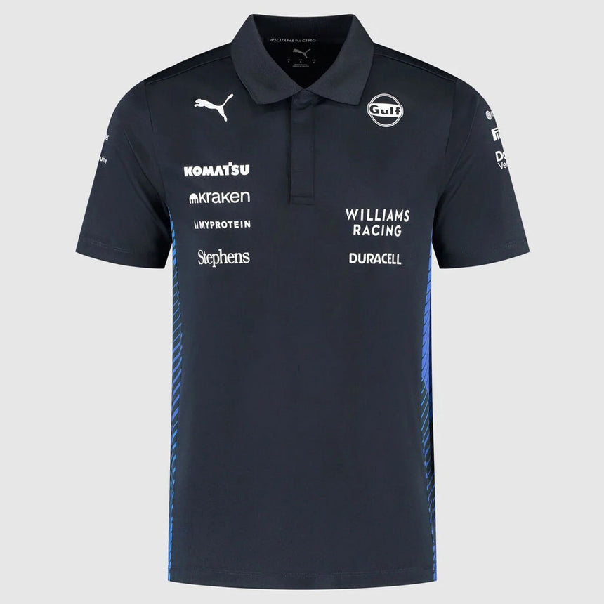 Williams Racing PUMA 2025 Men’s Team Polo – Navy Official F1 Teamwear