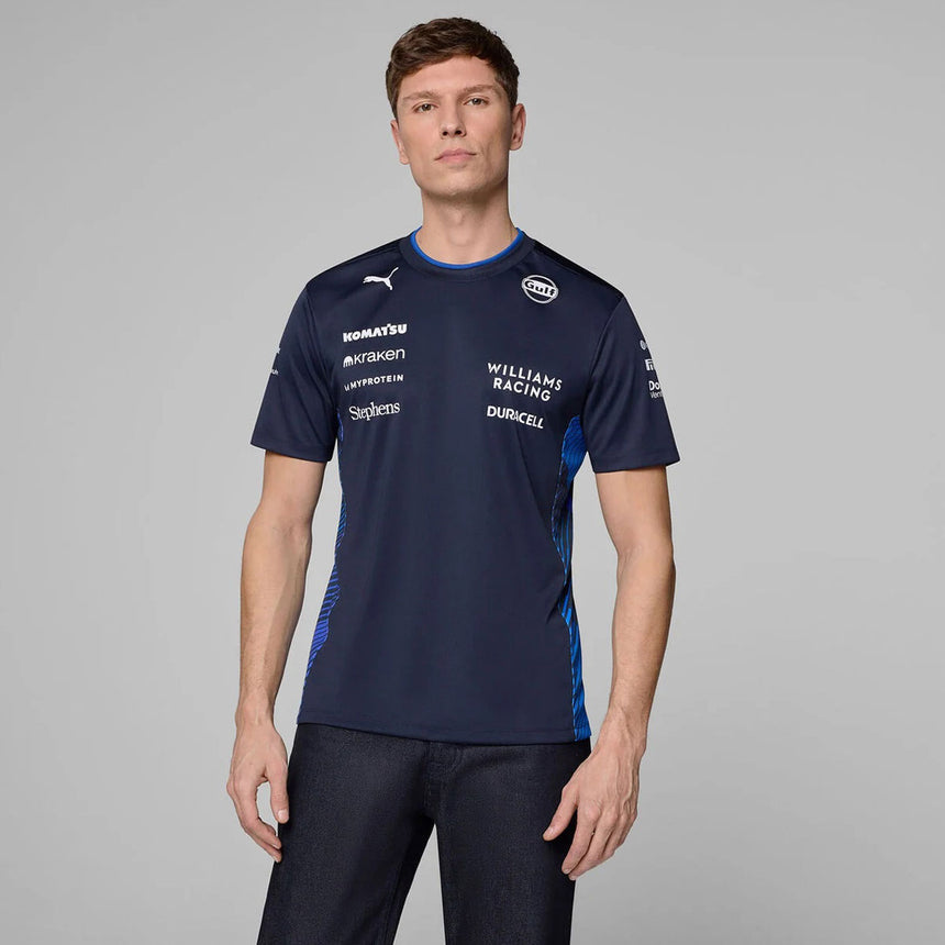 Williams Racing Official PUMA 2025 Navy F1 Team T‑Shirt