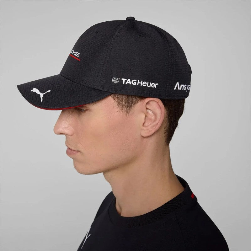 Porsche Motorsport PUMA 2026 Official License Black Team Baseball Cap