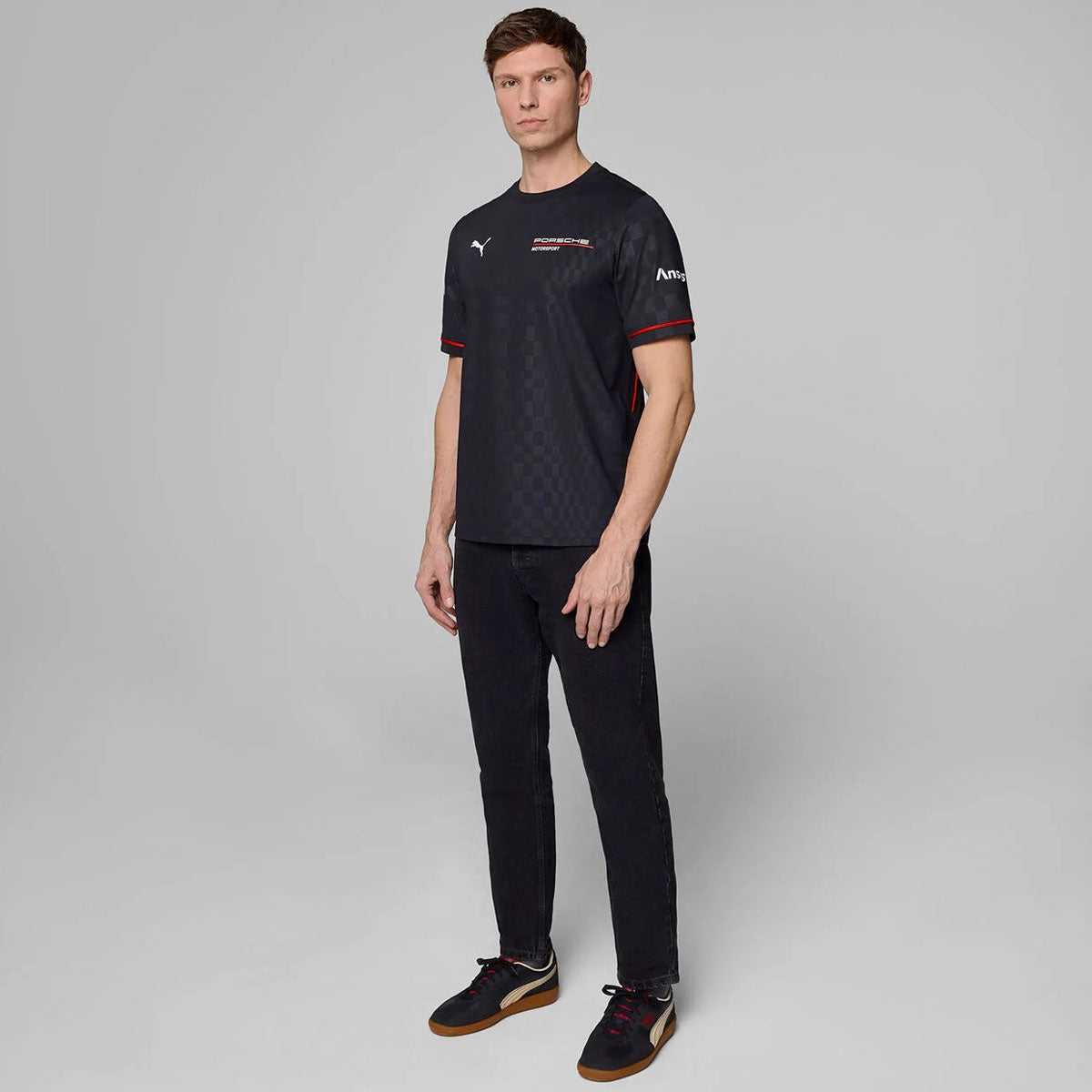 Porsche Motorsport Puma Team T‑Shirt Black Men’s Crew Neck Tee Shirt