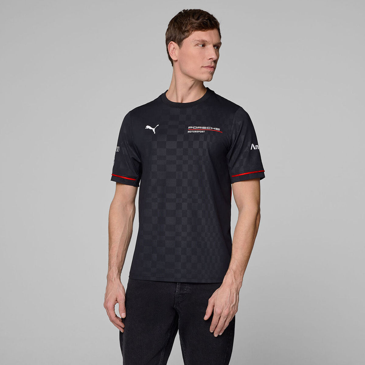 Porsche Motorsport Puma Team T‑Shirt Black Men’s Crew Neck Tee Shirt