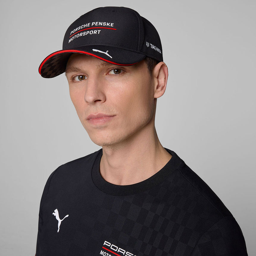 Porsche Penske Motorsport Official Adjustable Snapback Black Cap