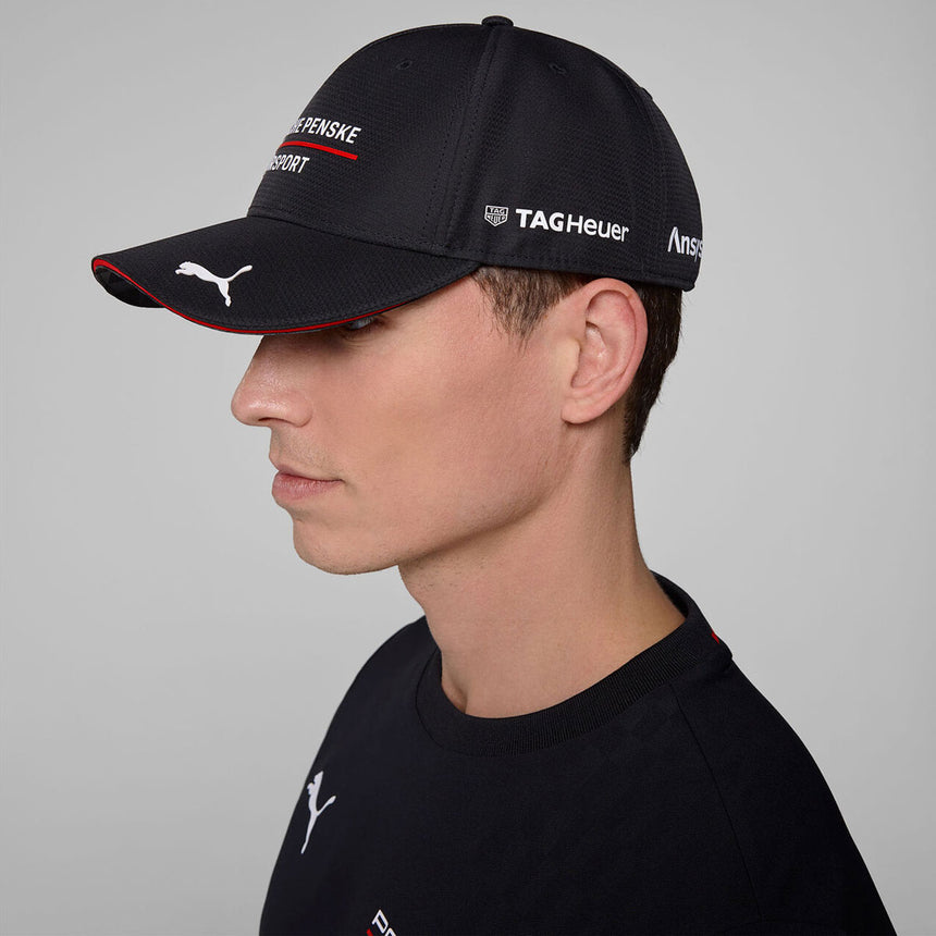 Porsche Penske Motorsport Official Adjustable Snapback Black Cap
