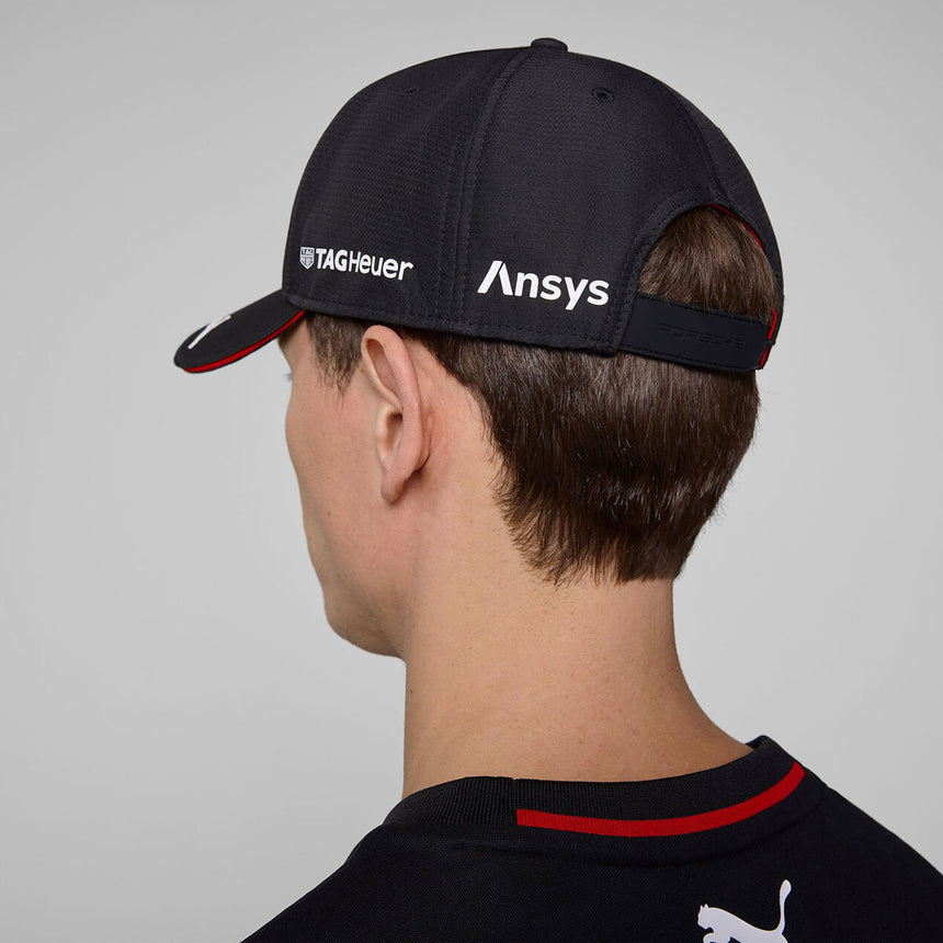 Porsche Penske Motorsport Official Adjustable Snapback Black Cap