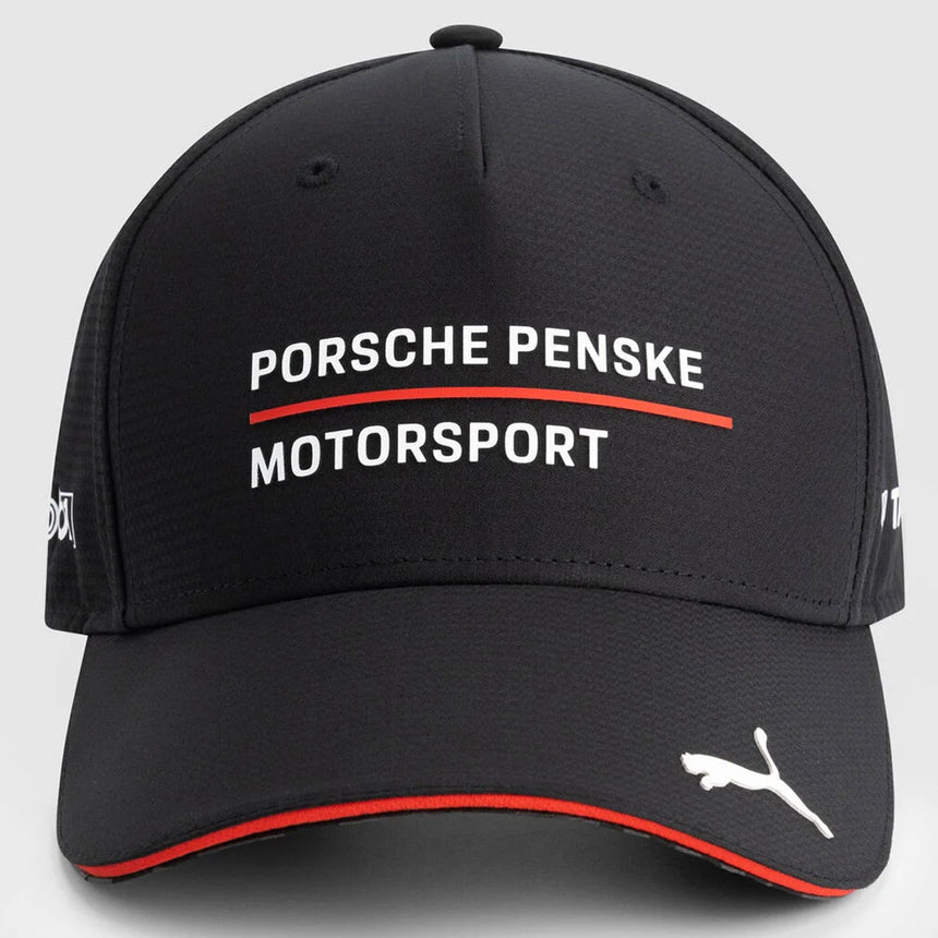 Porsche Penske Motorsport Official Adjustable Snapback Black Cap