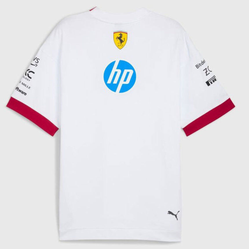 Scuderia Ferrari F1 Team White Oversized Drivers T-Shirt Official PUMA Merch