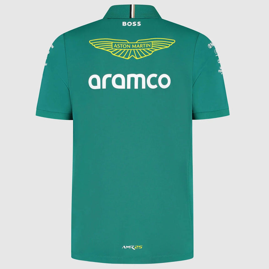 Aston Martin F1 2025 Men’s Green Team Polo Shirt – Official Licensed Gear