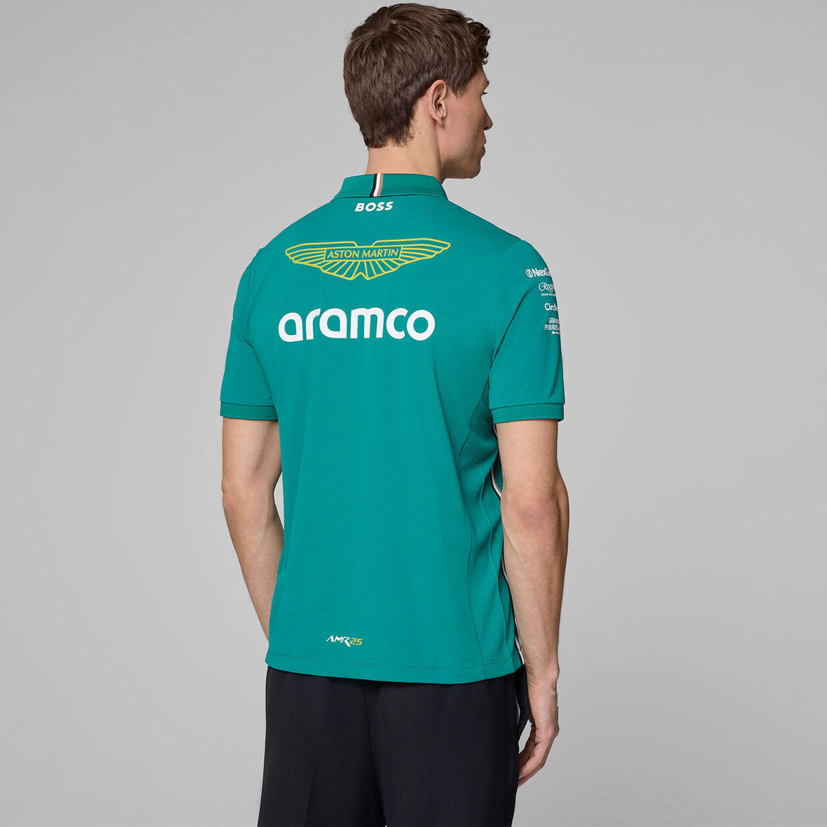Aston Martin F1 2025 Men’s Green Team Polo Shirt – Official Licensed Gear