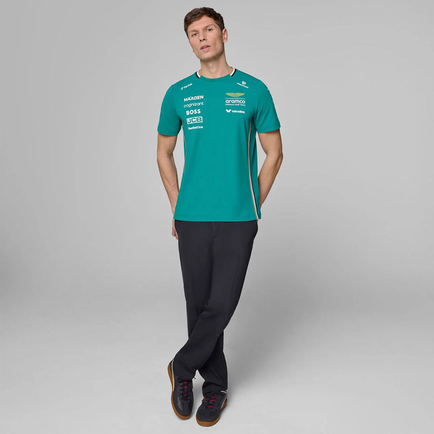 Aston Martin F1 Team 2025 Men’s Green Team T‑Shirt
