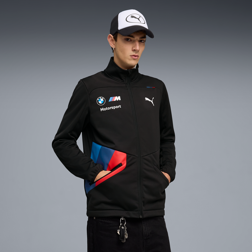 BMW Motorsport PUMA 2026 Black Official WEC Le Mans Softshell Team Jacket